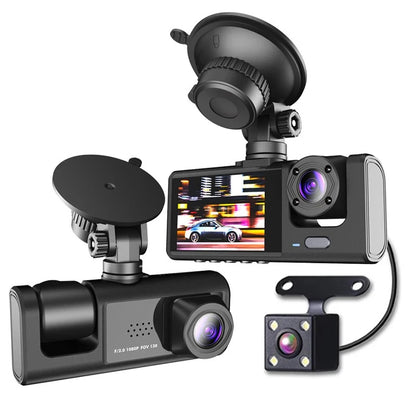 Dual Lens Dash Cam Full HD 1080P | Front & Rear Car Camera with G-Sensor