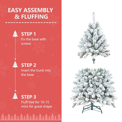 PVC Christmas Tree with Ornaments – Artificial Holiday Decoration, Available in 4ft/5ft/6ft/7ft