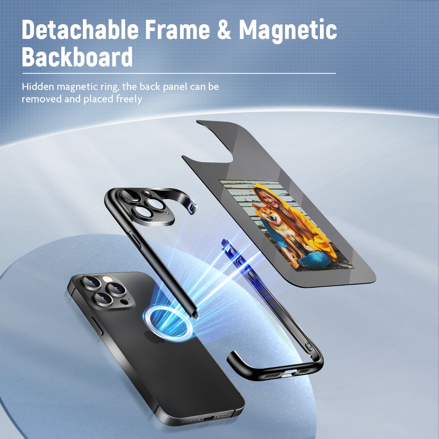 iPhone 15 Pro/Pro Max NFC Ink Screen Flip Case – Smart Creative DIY Custom All-Inclusive Cover