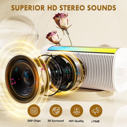 JYX D31-T Karaoke Machine – Portable Bluetooth Speaker with 2 Wireless Microphones for Adults & Kids