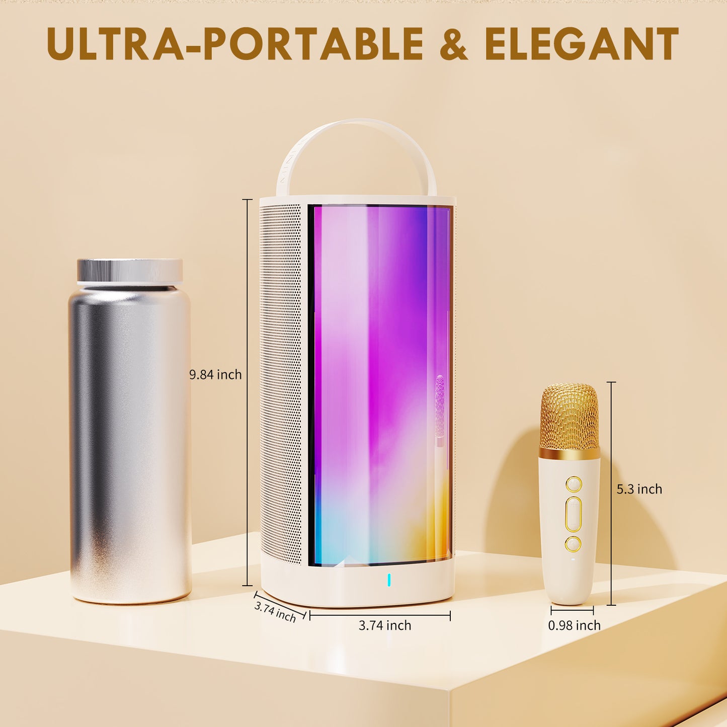 JYX D31-T Karaoke Machine – Portable Bluetooth Speaker with 2 Wireless Microphones for Adults & Kids