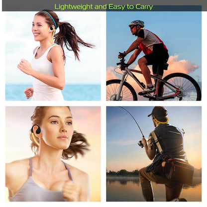 1Pc Wireless Sports Headsets Wireless V4.1 Neckband Earphones HD Stereo Sweat-proof Headphones Earbuds With  LED Light Mic 8Hrs Work Running